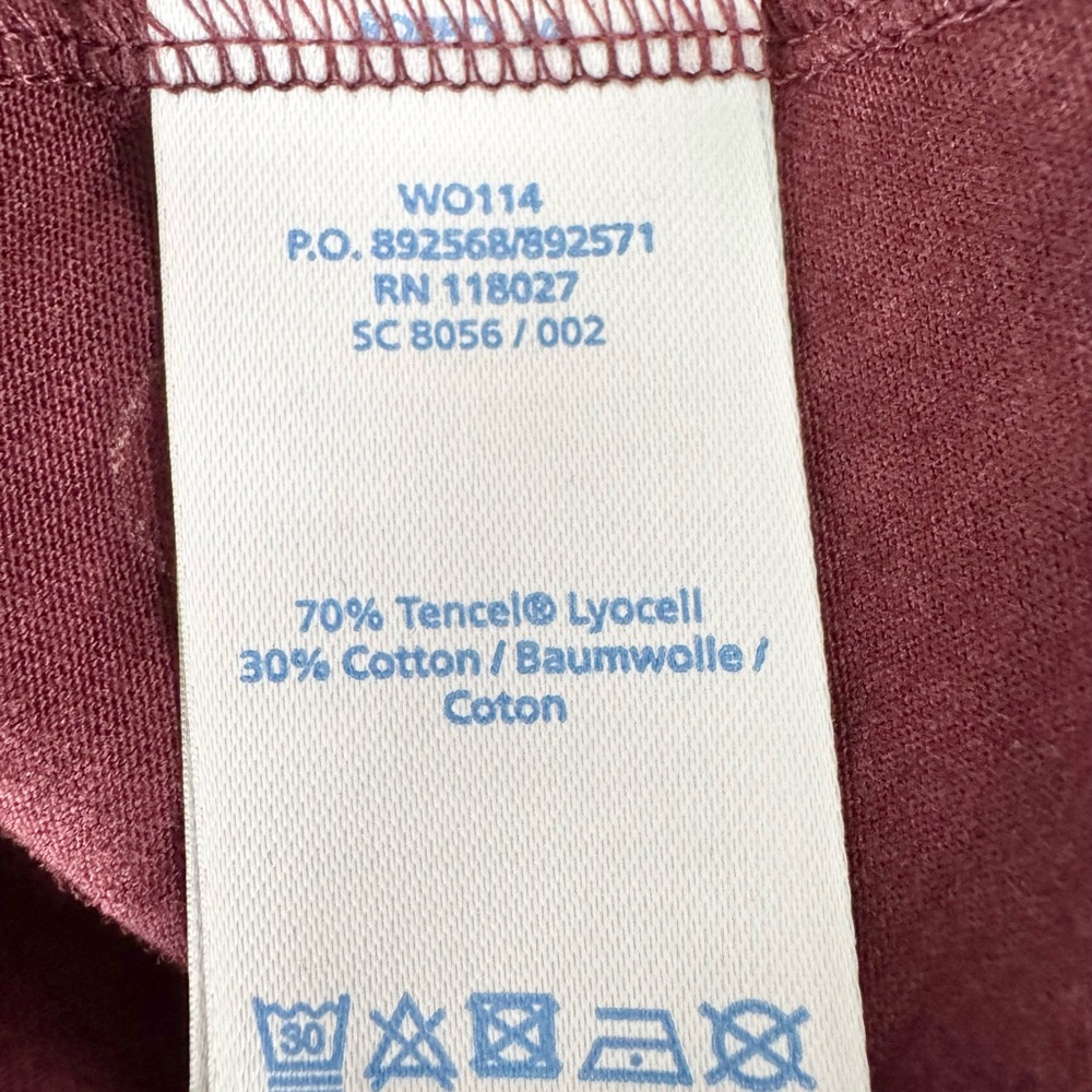 NWOT Boden Burgundy Swing Top with Pink polka dots - Picture 9 of 10